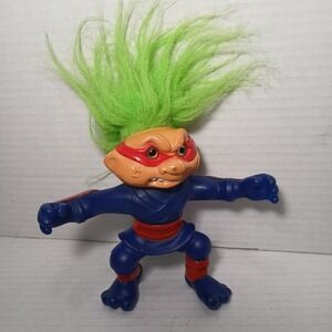 Vintage Battle Trolls Sgt Troll Hasbro 1992 Green Hair HAS WEAR